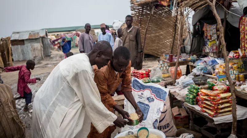 Markt Vertriebenlager Ngala
