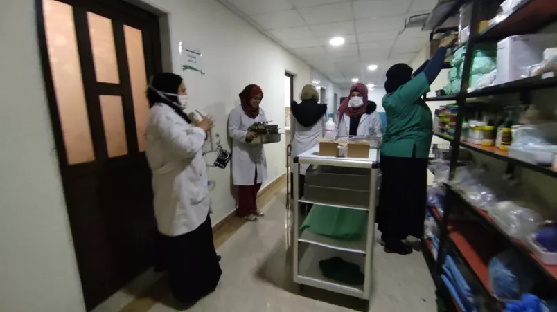 Evakuierung des Krankenhauses in Mare'.