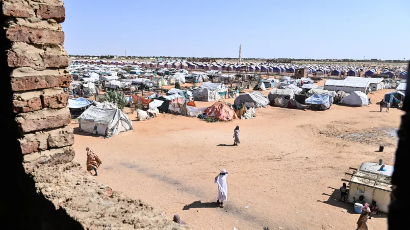Geflüchtetencamp mit Zelten