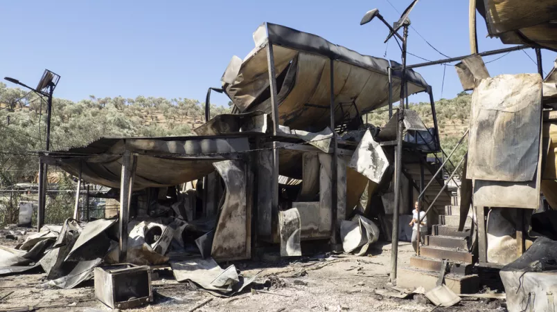 Moria nach dem Brand