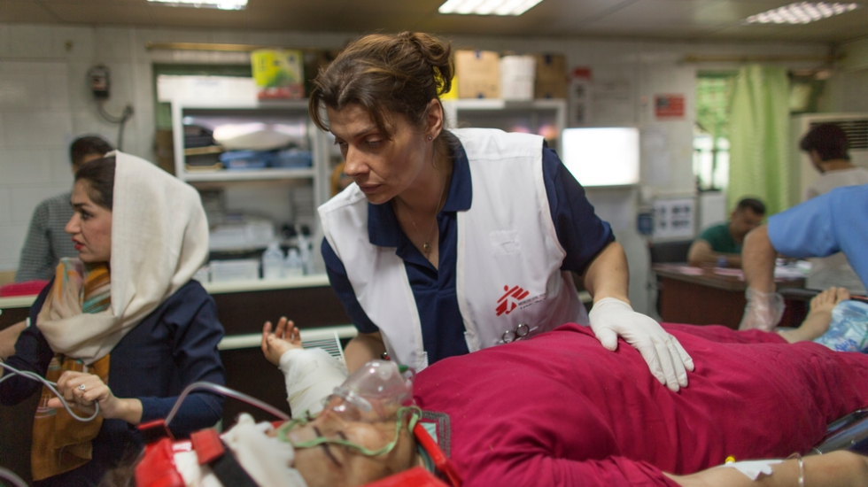 Irak, Notfallkrankenschwester bei der Arbeit