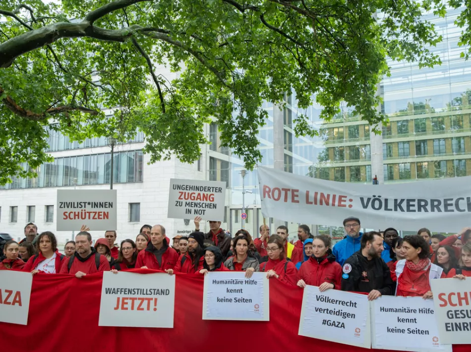 Kundgebung von Ärzte ohne Grenzen