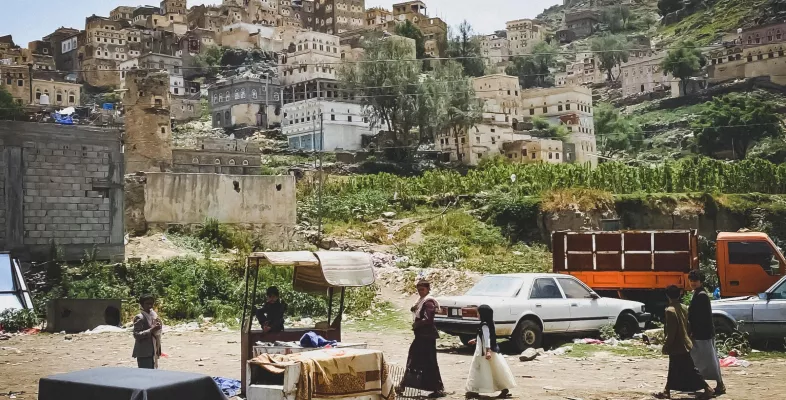 Die Stadt Khamer im Jemen