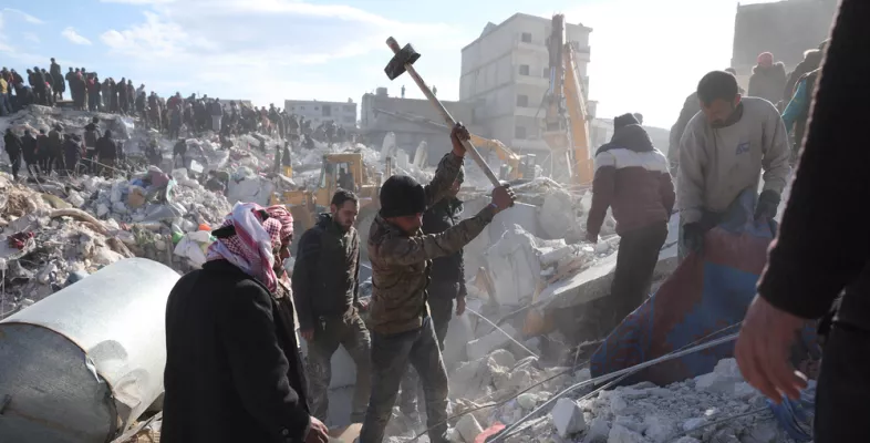 Zerstörung nach dem Erdbeben am 7. Februar