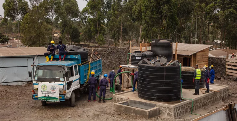 Abfallbehandlung an der MSF-Station in Lushagala