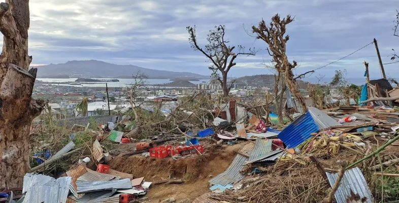 Verwüstung in Folge der Zyklon Chido in Mayotte Verwüstung in Folge der Zyklon Chido in Mayotte