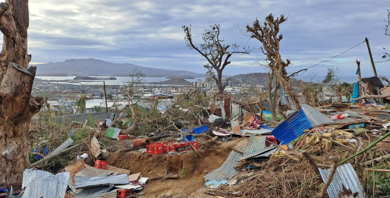 Verwüstung in Folge der Zyklon Chido in Mayotte Verwüstung in Folge der Zyklon Chido in Mayotte