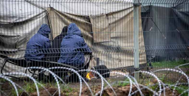 Litauen: ein provisorisches Lager für Menschen auf der Flucht 