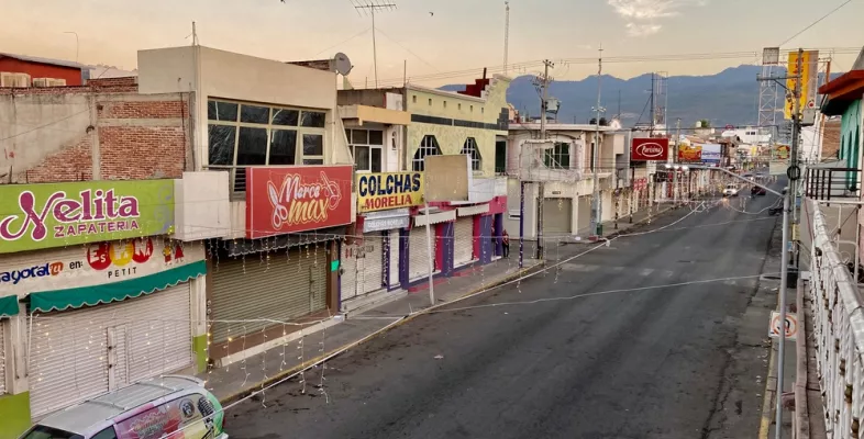 Eine Straße in Michoacán, die Region mit der höchsten Mordrate in Mexiko
