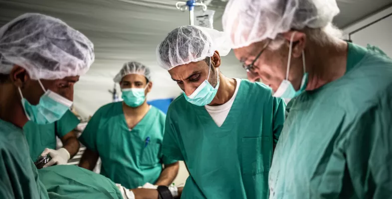 Surgical staff in operating theatre