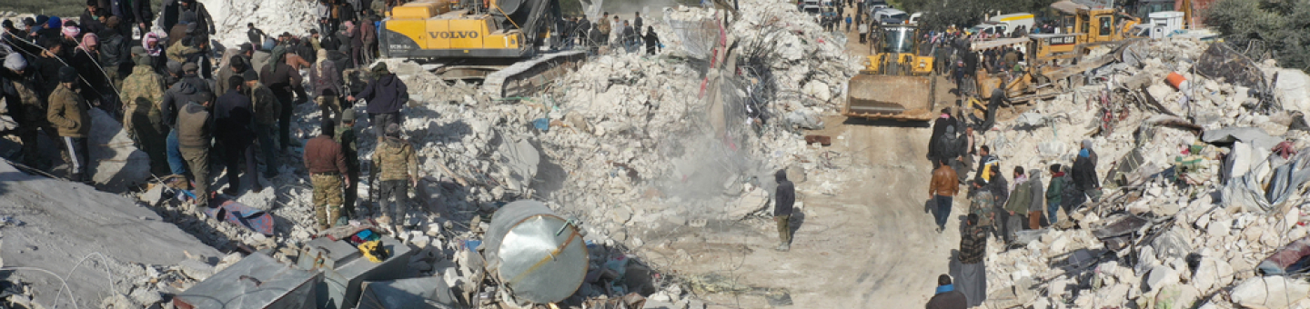 Zerstörung durch das Erdbeben in Syrien Erdbeben in Syrien