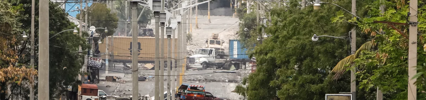 Das Gebiet Delmas 18 in Port aus Prince, nachdem dort Polizei und Bewaffnete gekämpft habenGewalt in Port-au-Prince Gebiet Delmas 18, Port au Prince nach Kämpfe
