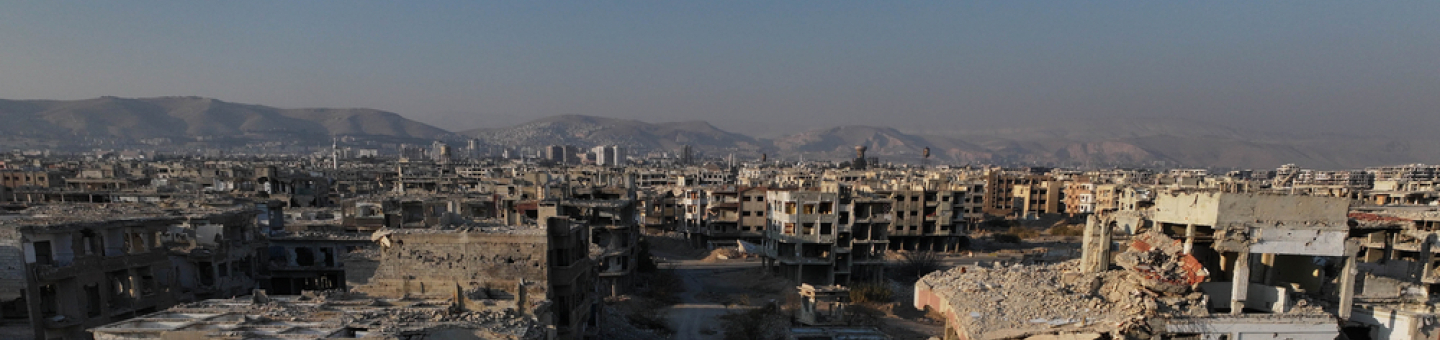Syrien: Ost-Ghuta in der Nähe von Damaskus Zerstörte Teile der Stadt Ost-Ghuta (Syrien)