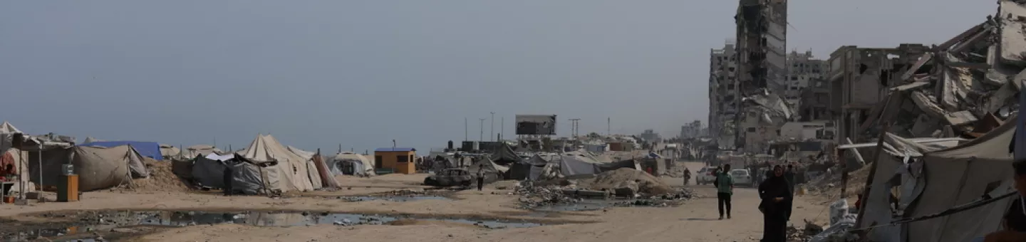Gazastreifen: Zerstörte Häuser und Zelte