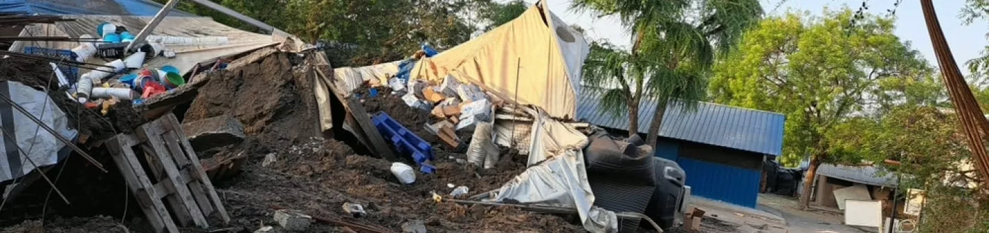 Zerstörtes Krankenhaus in Lankien, Südsudan