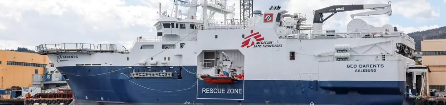 Das von Ärzte ohne Grenzen gecharterte Schiff "Geo Barents" startet zur Seenotrettung im Mittelmeer.