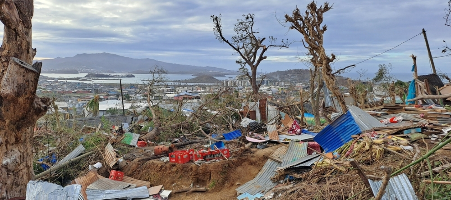 Verwüstung in Folge der Zyklon Chido in Mayotte Verwüstung in Folge der Zyklon Chido in Mayotte