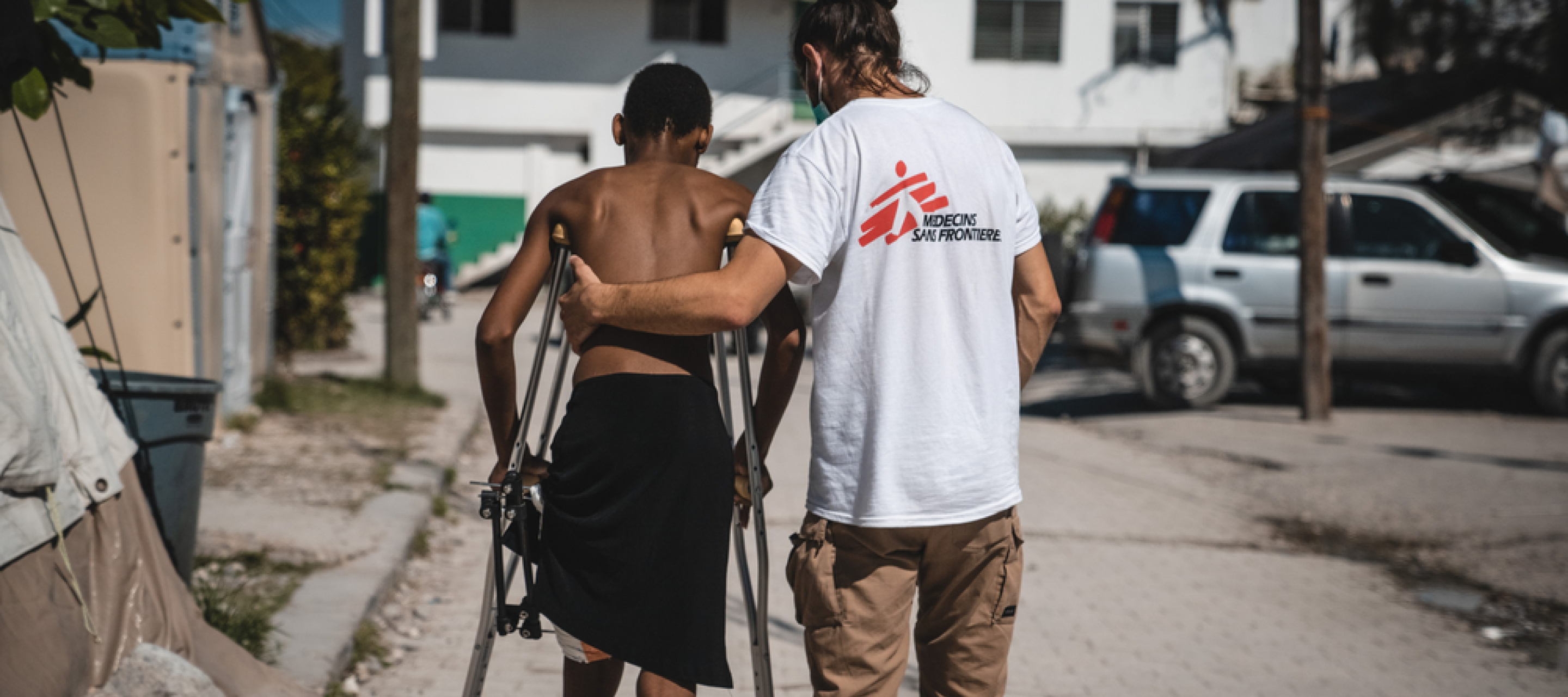 Haiti Physiotherapie-Training für Erdbebenverletzten