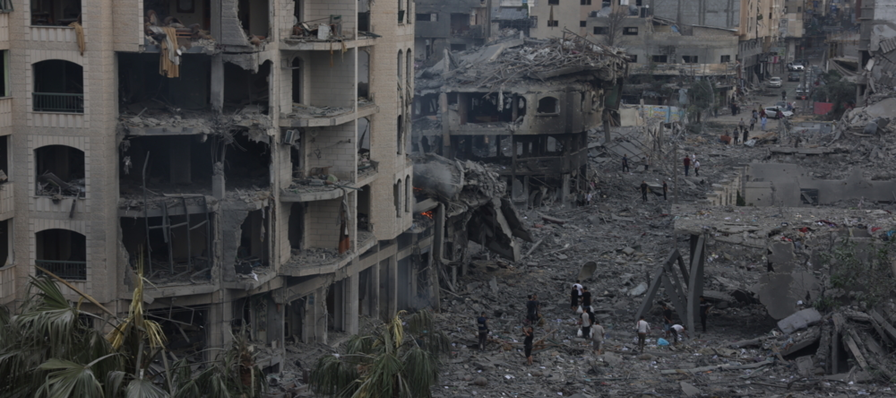 Zerstörtes Gebäude im Gazastreifen