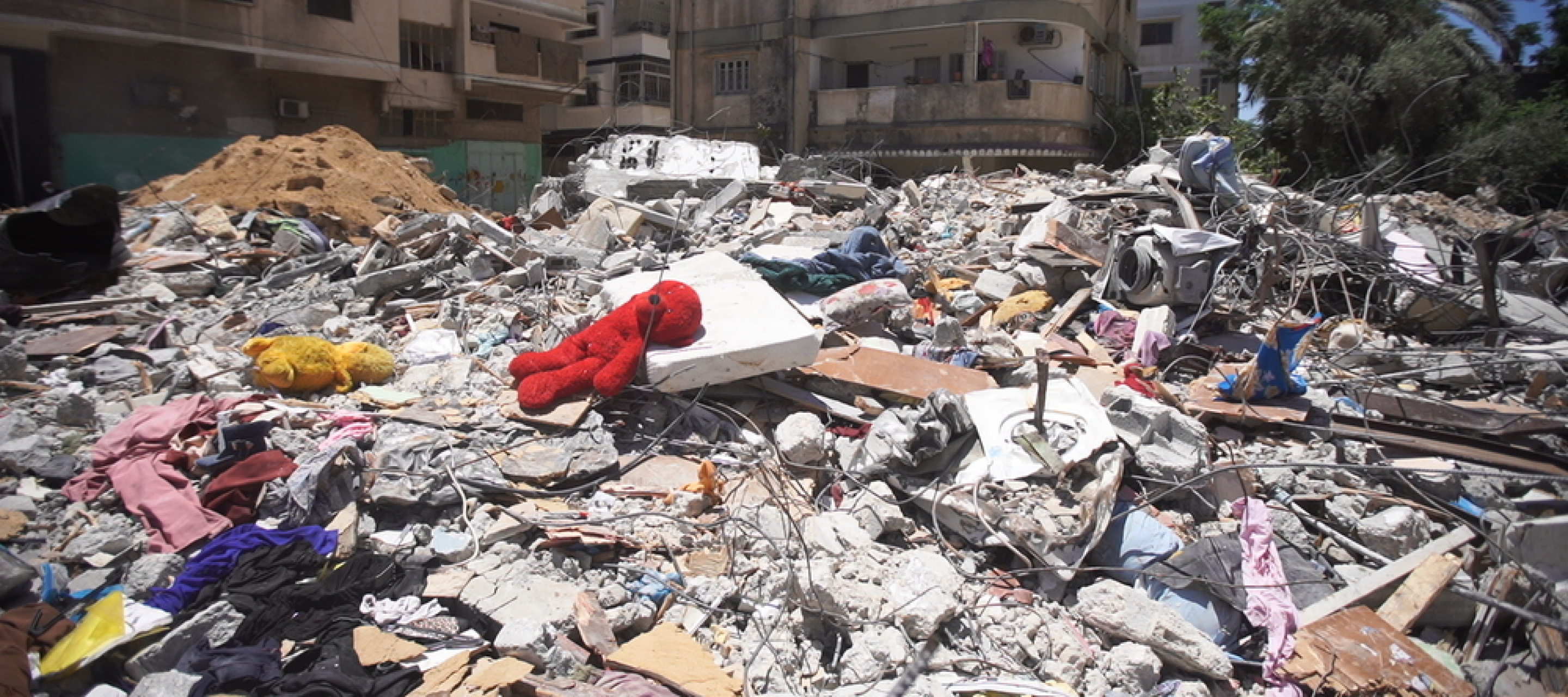 Ein Trümmerhaufen in der Stadt Gaza nach einem israelischen Luftangriffen.
