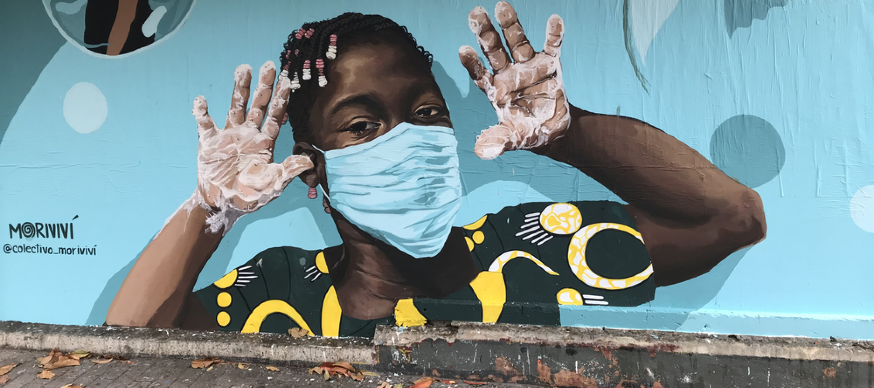 In Puerto Rico, Doctors Without Borders/Médecins Sans Frontières (MSF) and local partners have conducted health promotion campaigns that focus on hand washing, wearing masks in public, and physical distancing. MSF commissioned a series of street murals to promote these important health messages in busy areas of San Juan where homeless people also shelter.