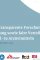 Cover: Für eine transparente Forschung und Entwicklung sowie faire Verteilung von Covid-19-Arzneimitteln. Positionspapier, Dezember 2020