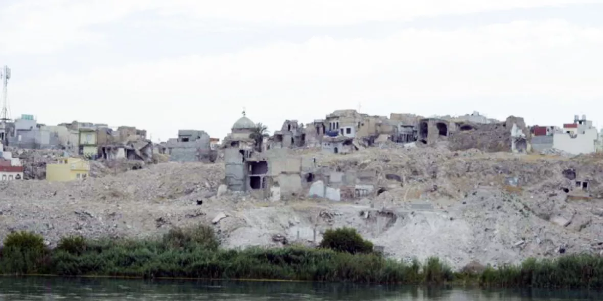 Der Fluss Tigris in der irakischen Stadt Mossul