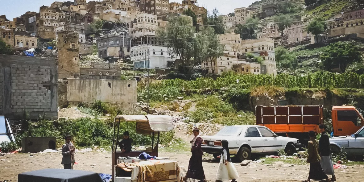 Die Stadt Khamer im Jemen
