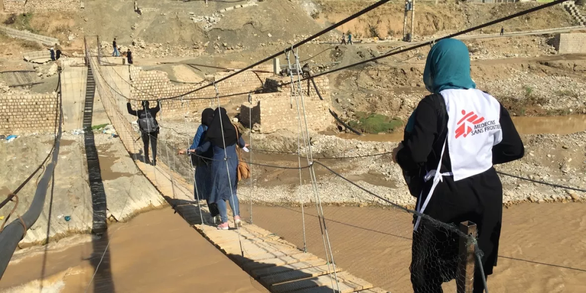 Hilfe Mobiles medizinisches Team Iran 