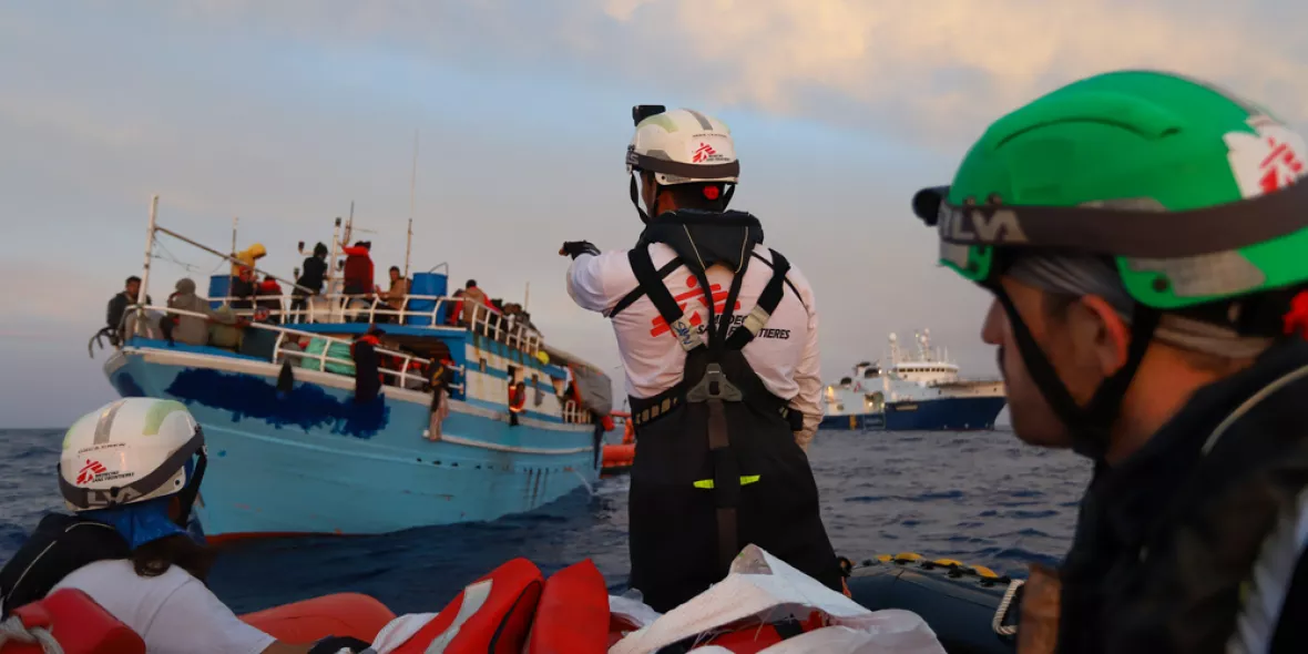 Seenotrettung Geflüchtete auf dem Mittelmeer Geo Barents
