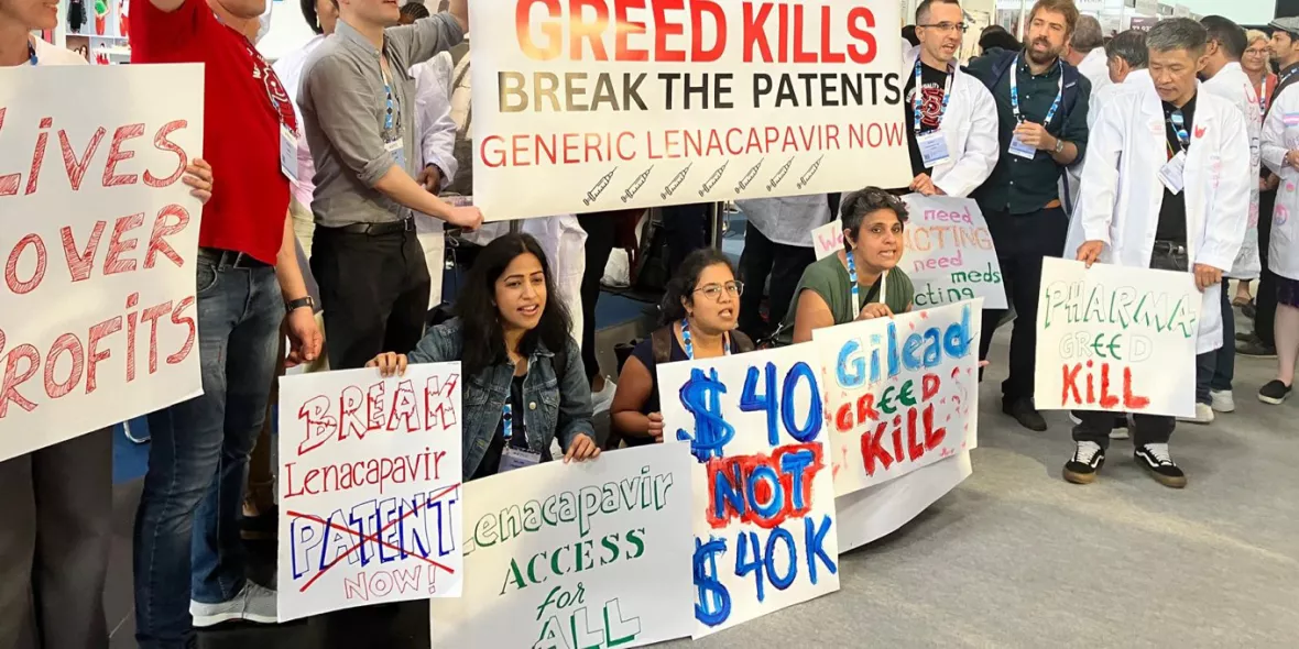 Protest Aids-Konferenz München Gilead Lenacapavir