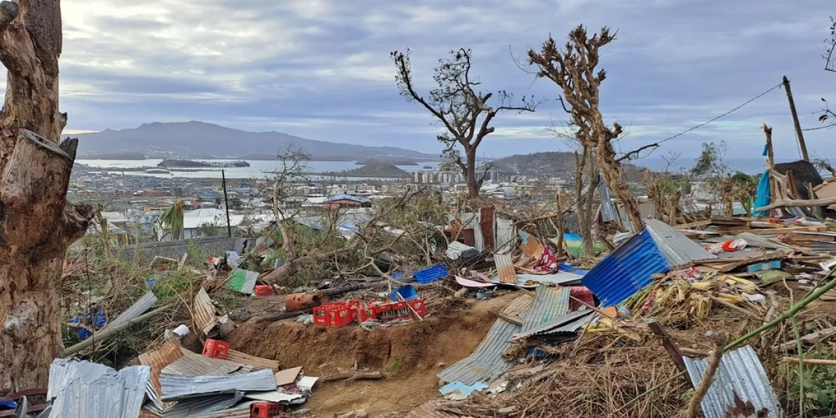 Verwüstung in Folge der Zyklon Chido in Mayotte