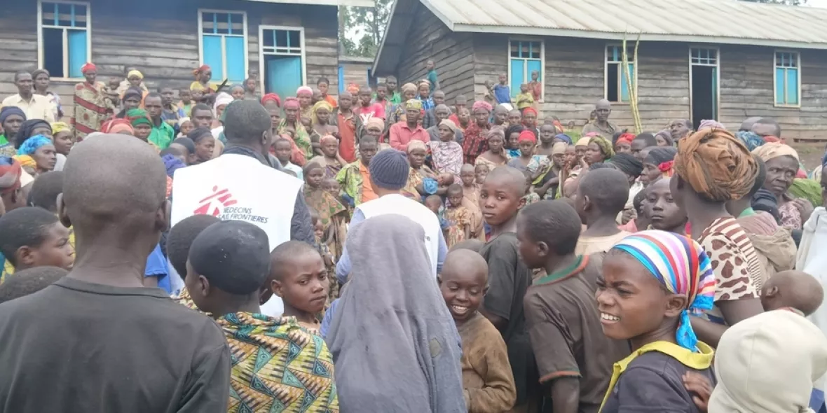 Durch Konflikte in Nord-Kivu (DRC) vertriebene Bevölkerung
