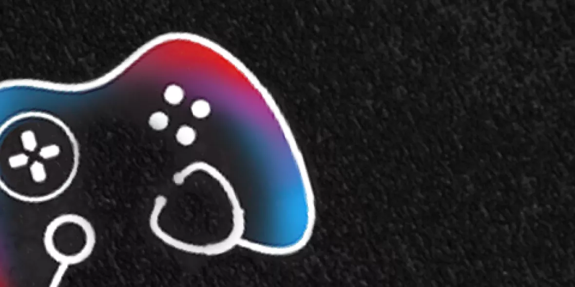 Ein Stethoskop formt einen Gaming-Controller.