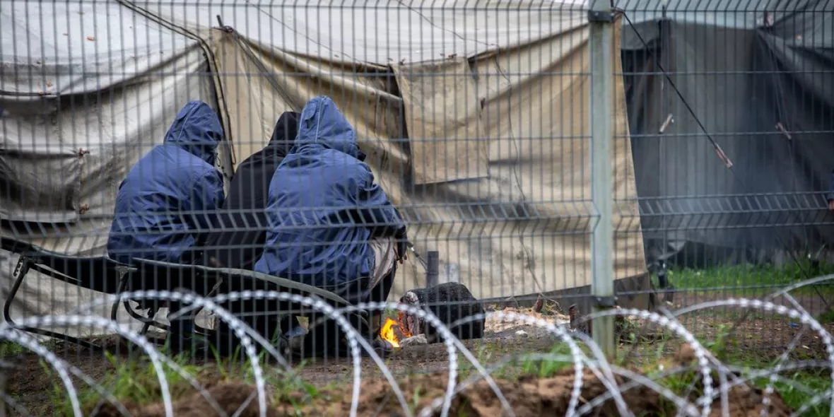 Litauen: ein provisorisches Lager für Menschen auf der Flucht 