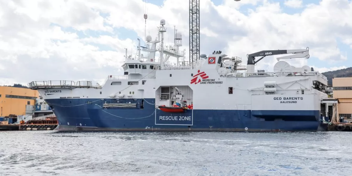 Das von Ärzte ohne Grenzen gecharterte Schiff "Geo Barents" startet zur Seenotrettung im Mittelmeer.