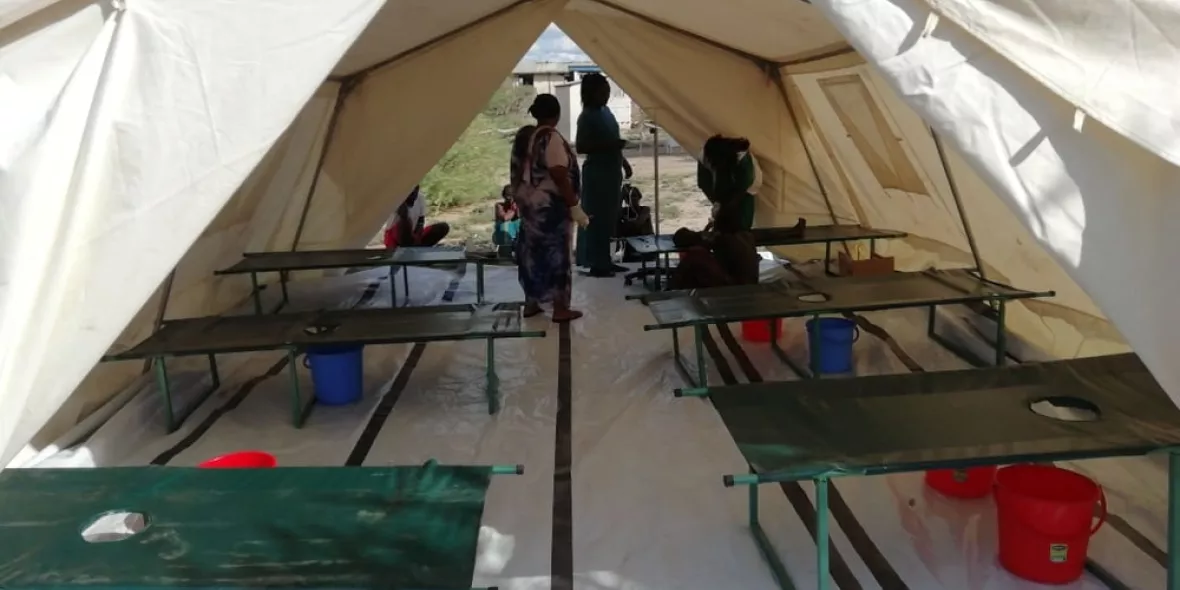 Kenia Cholera-Behandlung im Zelt 