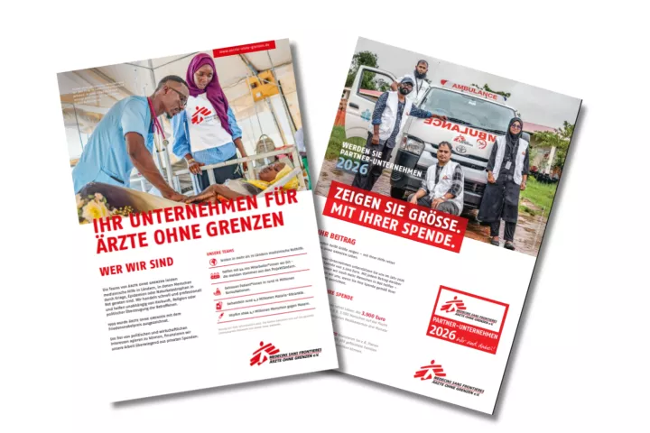 Exemplarische Seiten der Infoflyer für Unternehmen