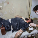 Verwundeter, Krankenhaus in Ost-Aleppo, September 2016