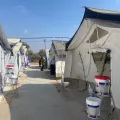 Das provisorische Krankenhaus in Deir Al-Balah von Ärzte ohne Grenzen.