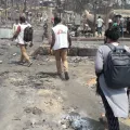 Unsere Mitarbeiter im Camp Coxs Bazar nach einem Brand