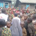 Durch Konflikte in Nord-Kivu (DRC) vertriebene Bevölkerung