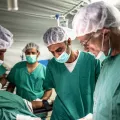Surgical staff in operating theatre