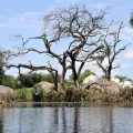 In der Region Pibor stehen viele Häuser bis unters Dach unter Wasser
