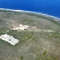 Luftaufnahme eines Flüchtlingslagers auf der Insel Nauru, aufgenommen im Oktober 2018