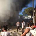 Feuer im Lager Moria