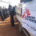 Verteilung von Hilfsgütern in Idlib.