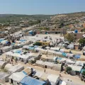Flüchtlingslager in Idlib aus der Luft