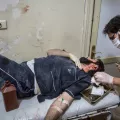 Verwundeter, Krankenhaus in Ost-Aleppo, September 2016