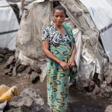Asifiwe Seburo, 22, ist im siebten Monat schwanger und lebt im Vertriebenencamp Kanyaruchinya. 